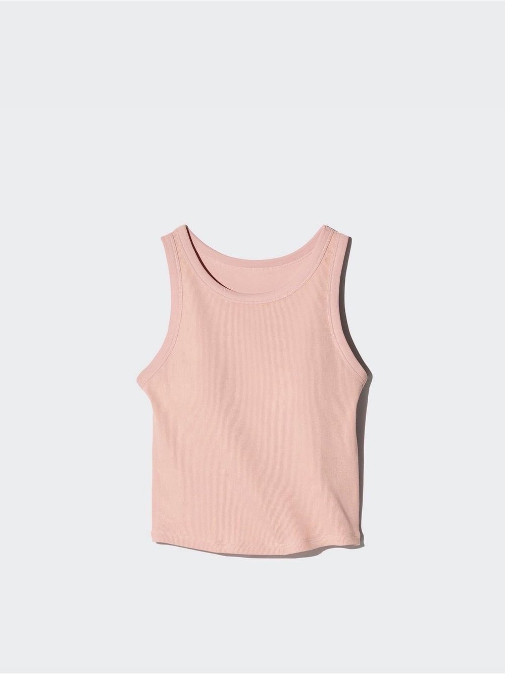 NWOT UNIQLO Ribbed Cropped Bra Top, pink size S